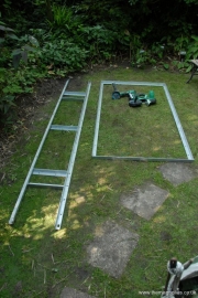 steel fencing cut and laid out 17th June