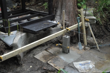 walkway pillars started 15th July