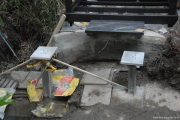 two walkway pillars 17th July