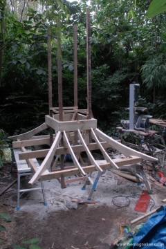 main roof on temporary scaffold - 23rd Aug
