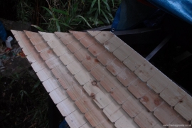 fencing cladding going on main roof - 17th Sept