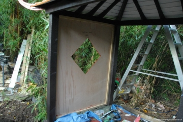 Insid wall showing battens - 3rg Oct