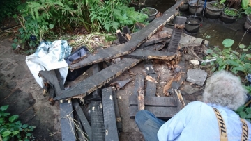 Remains of old bridge