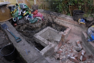 Waterlily box being demolished