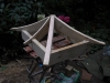 top roof frame, joists and centre post - 19th Aug
