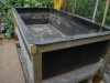 Fibreglass tank in place